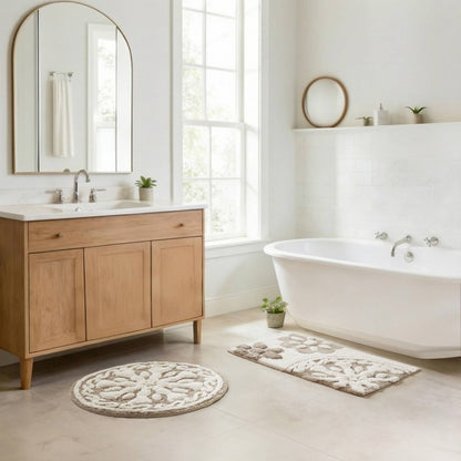 Casablanca Medallion Cotton Tufted Bath Rug