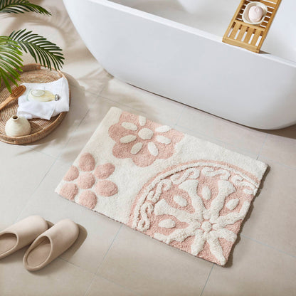 Casablanca Medallion Cotton Tufted Bath Rug