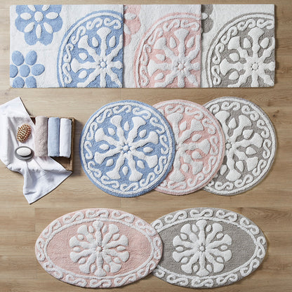 Casablanca Medallion Cotton Tufted Bath Rug