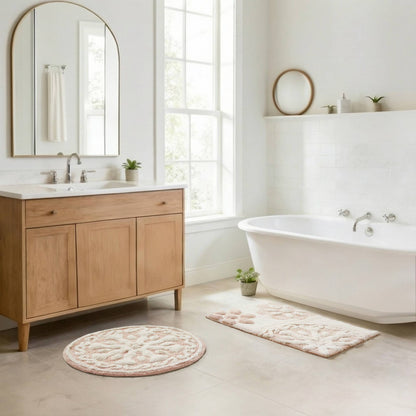 Casablanca Medallion Cotton Tufted Bath Rug