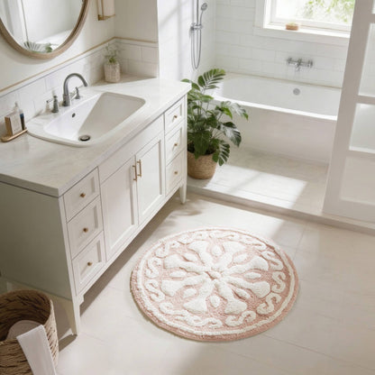 Casablanca Medallion Cotton Tufted Bath Rug