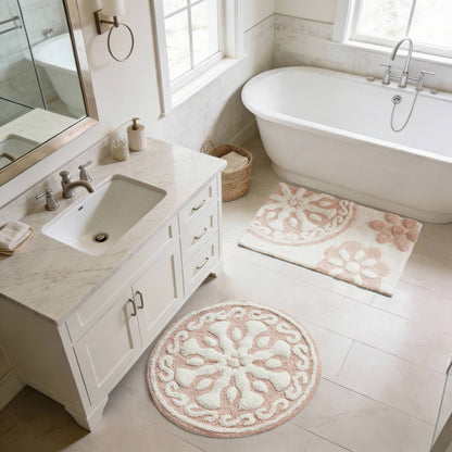 Casablanca Medallion Cotton Tufted Bath Rug