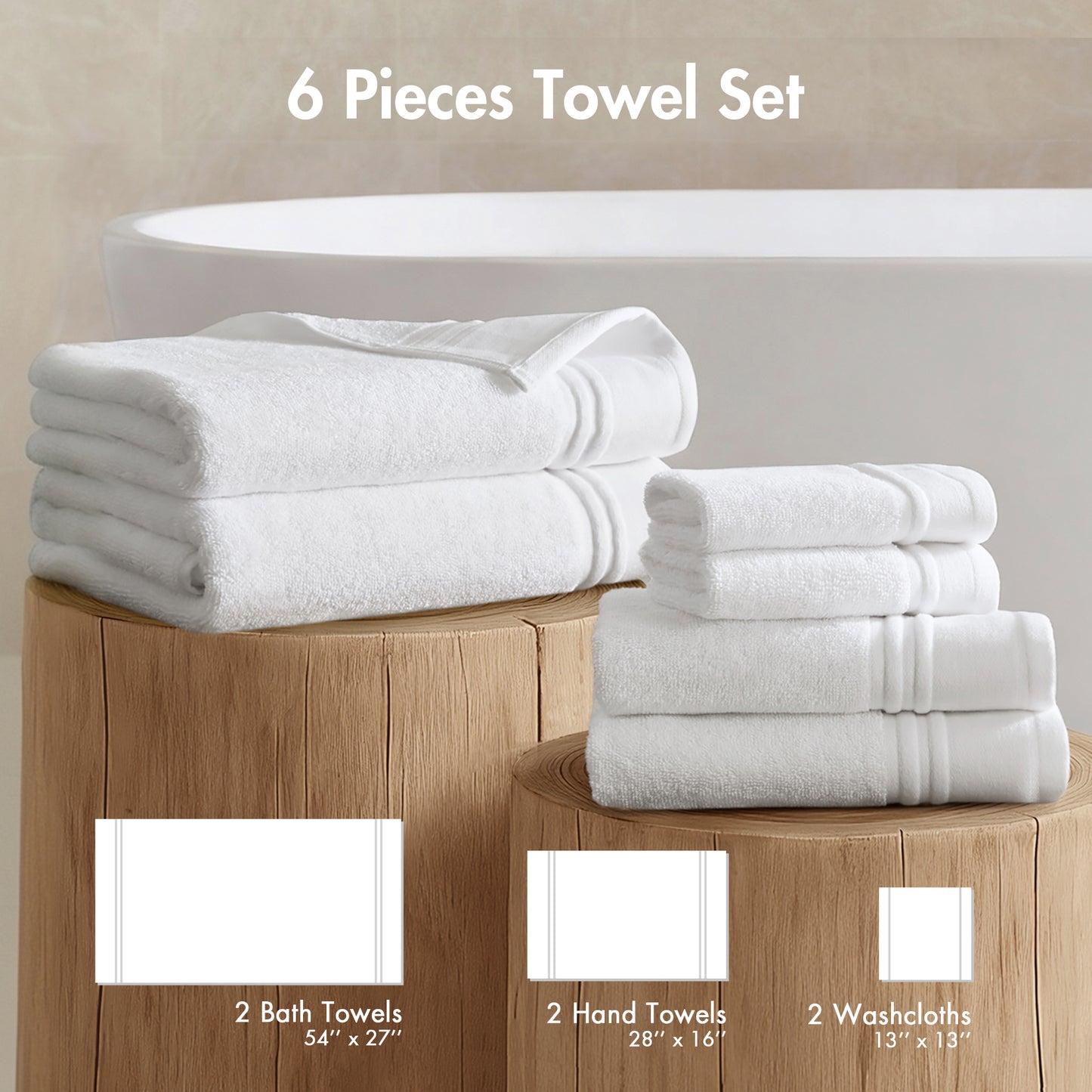 Roan Border 6-Piece Towel Set