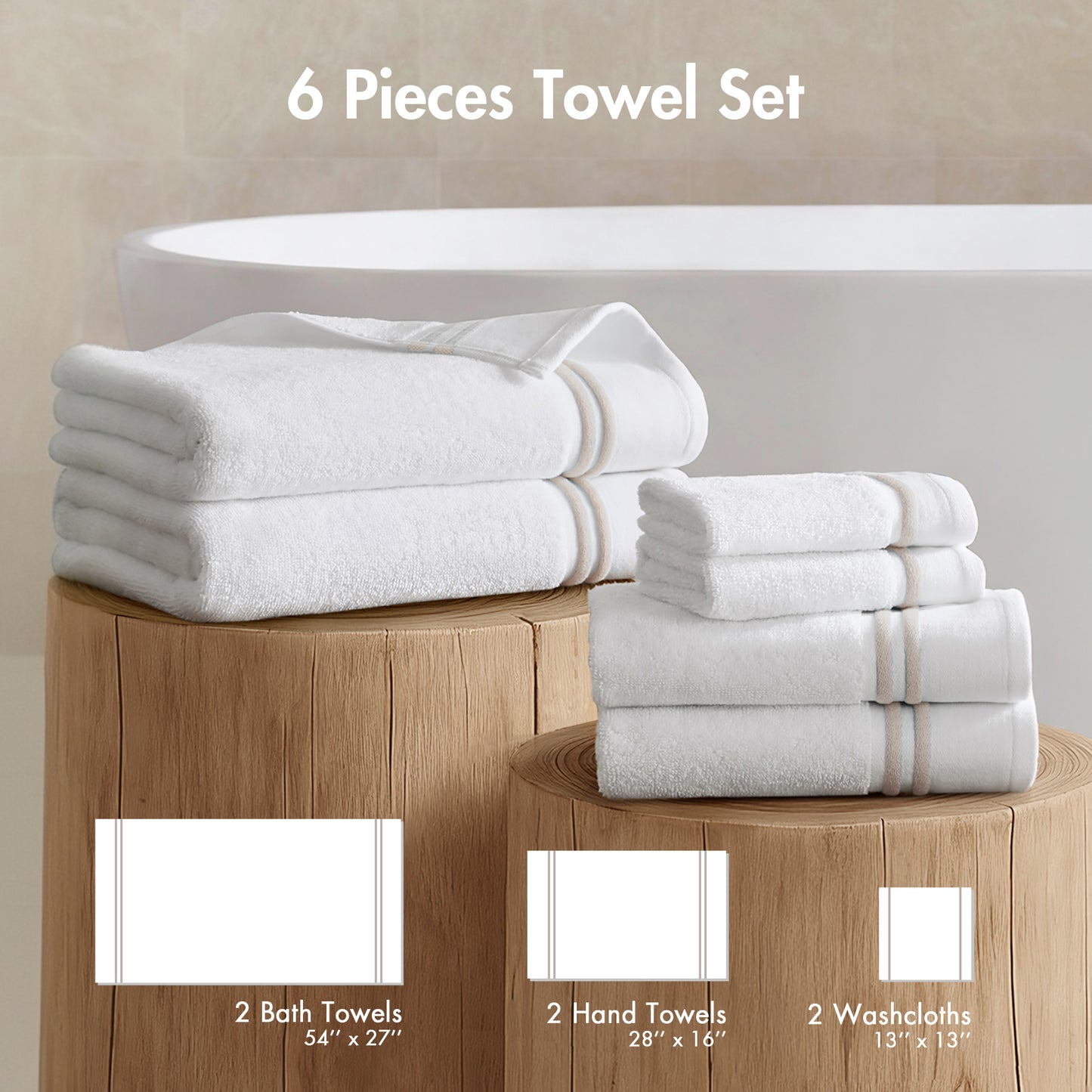 Roan Border 6-Piece Towel Set
