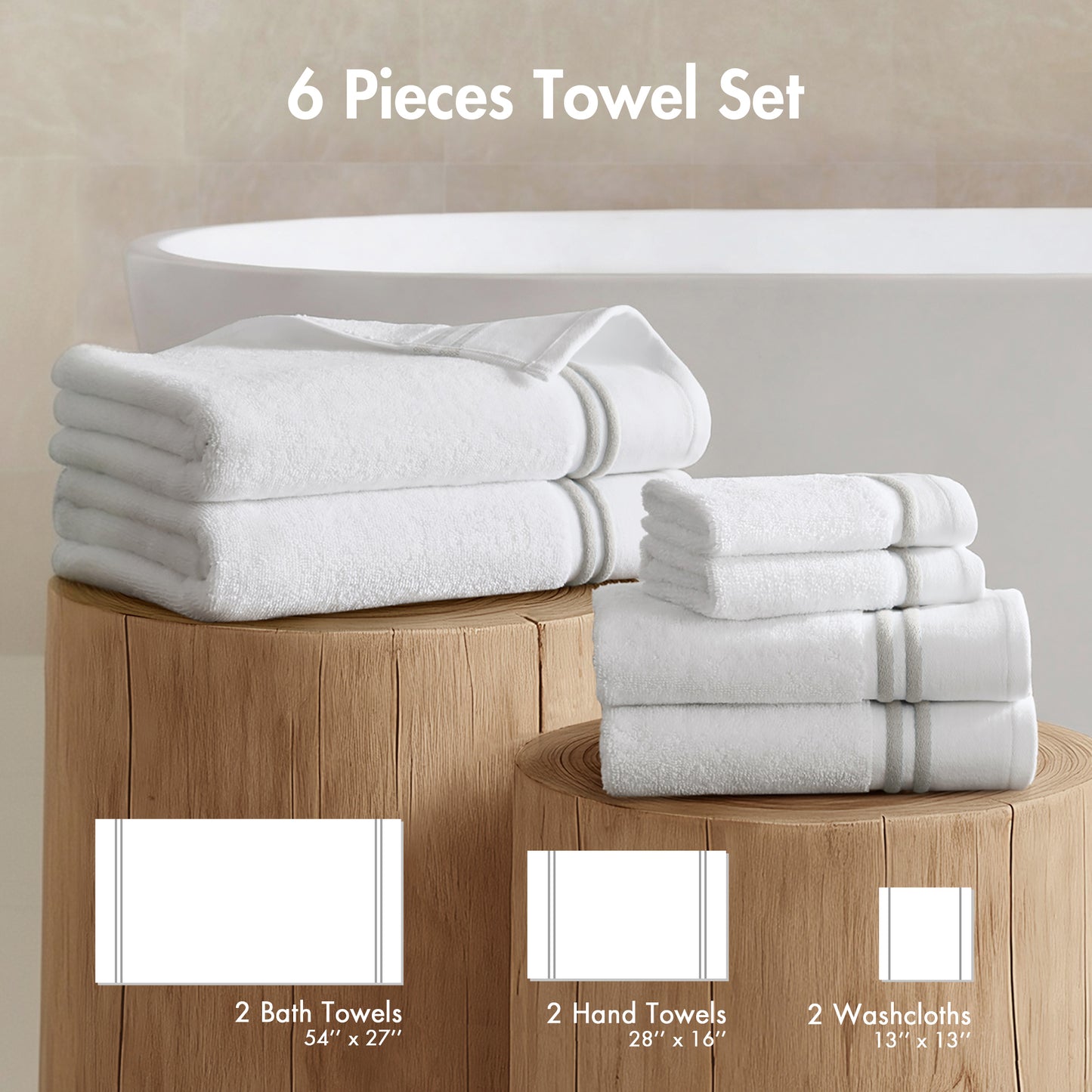 Roan Border 6-Piece Towel Set