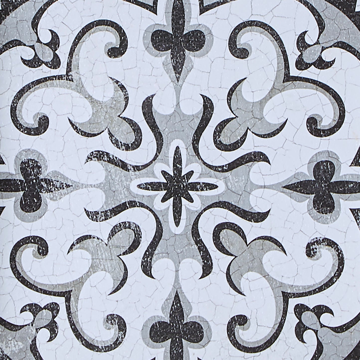 Montage Distressed Black and White Medallion Tile 3-piece Wall Decor Set