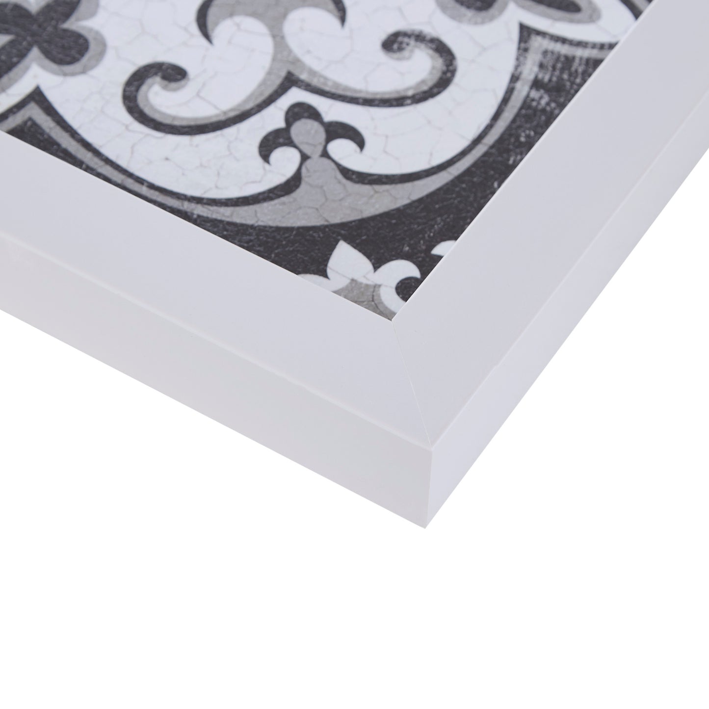 Montage Distressed Black and White Medallion Tile 3-piece Wall Decor Set