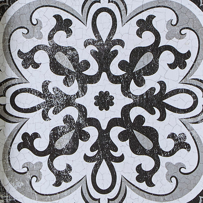 Montage Distressed Black and White Medallion Tile 3-piece Wall Decor Set