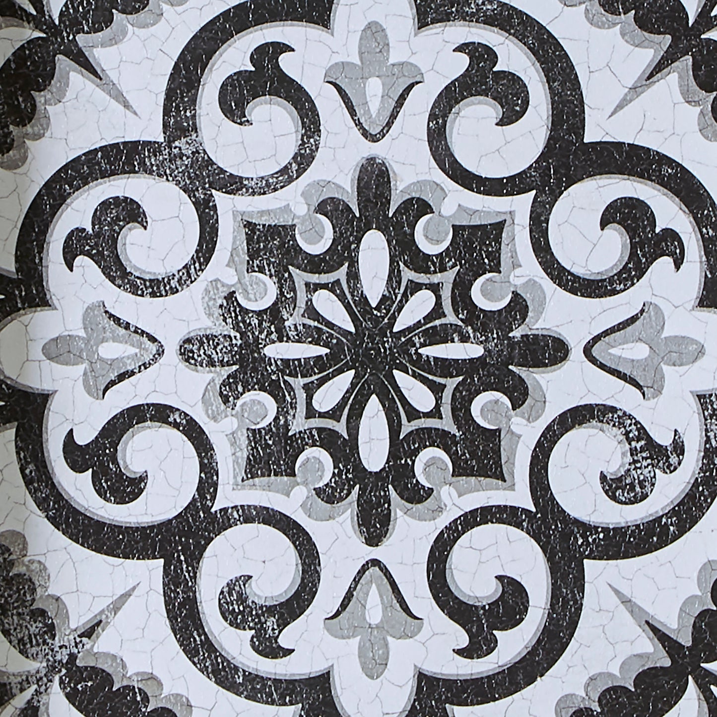 Montage Distressed Black and White Medallion Tile 3-piece Wall Decor Set
