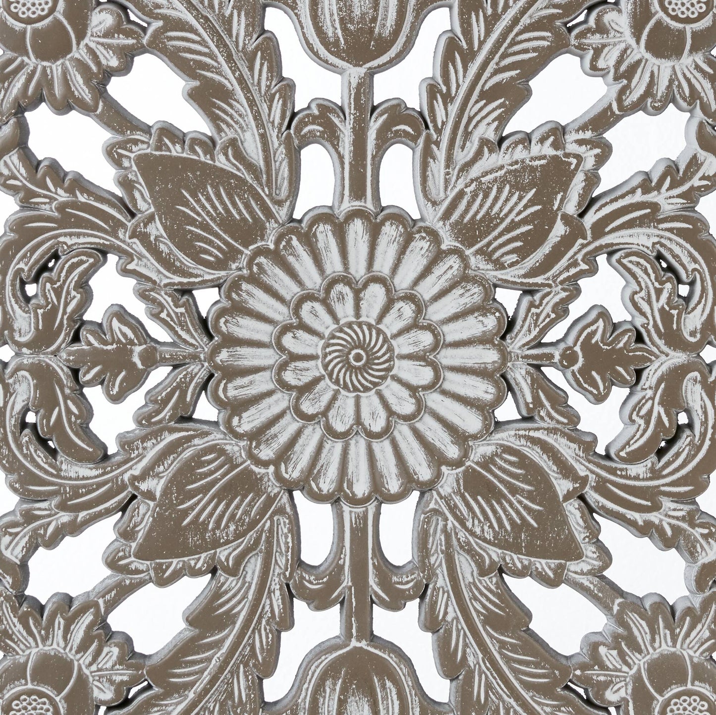 Botanical Panel Distressed Carved Wood 2-piece Wall Decor Set