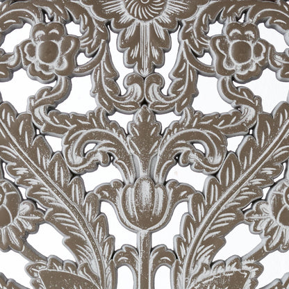 Botanical Panel Distressed Carved Wood 2-piece Wall Decor Set