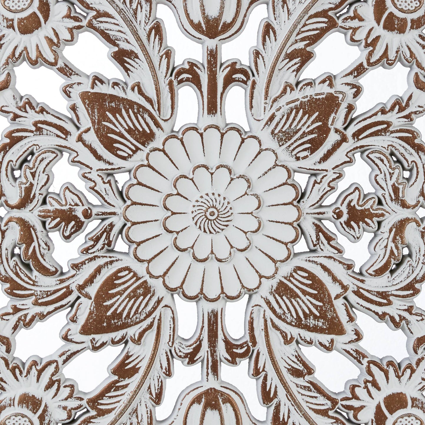 Botanical Panel Distressed Carved Wood 2-piece Wall Decor Set