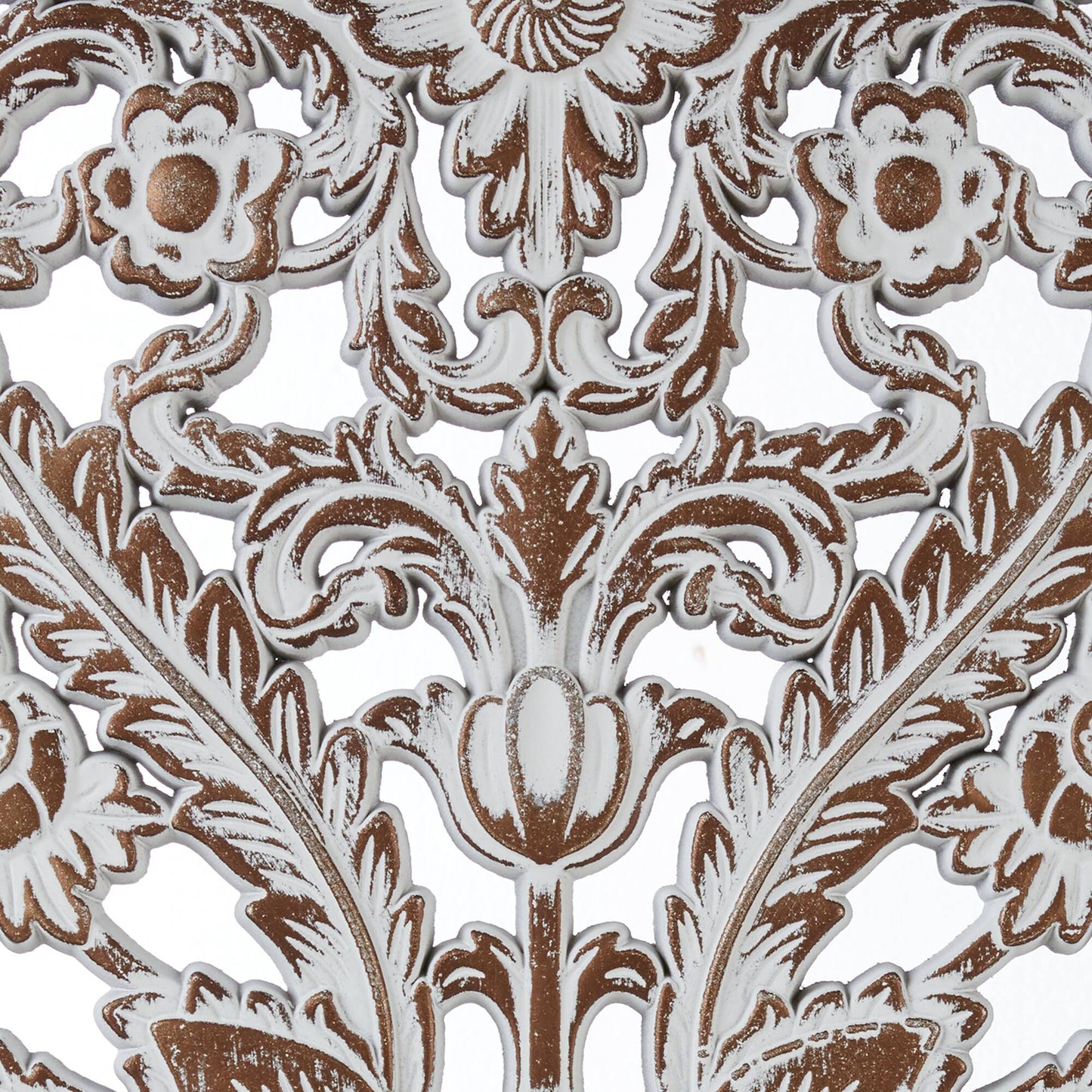 Botanical Panel Distressed Carved Wood 2-piece Wall Decor Set