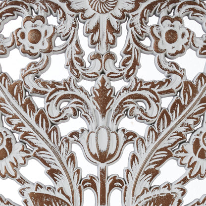 Botanical Panel Distressed Carved Wood 2-piece Wall Decor Set