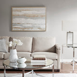 Strato Gold Foil and Hand Embellished Abstract Framed Canvas Wall Art