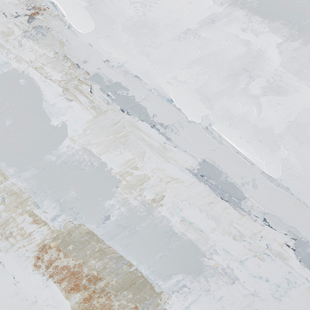 Strato Gold Foil and Hand Embellished Abstract Framed Canvas Wall Art