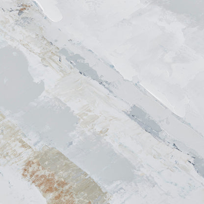 Strato Gold Foil and Hand Embellished Abstract Framed Canvas Wall Art