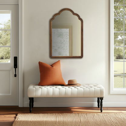 Marbella Scalloped Wood Wall Mirror