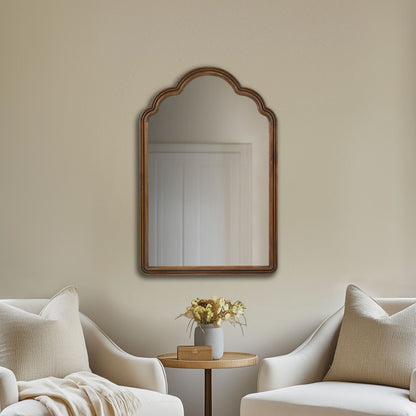 Marbella Scalloped Wood Wall Mirror