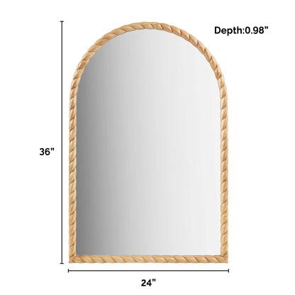 Montra Arched Braided Wood Wall Mirror