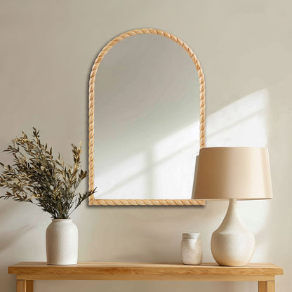Montra Arched Braided Wood Wall Mirror