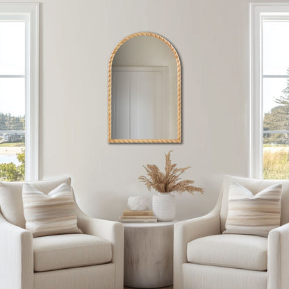 Montra Arched Braided Wood Wall Mirror
