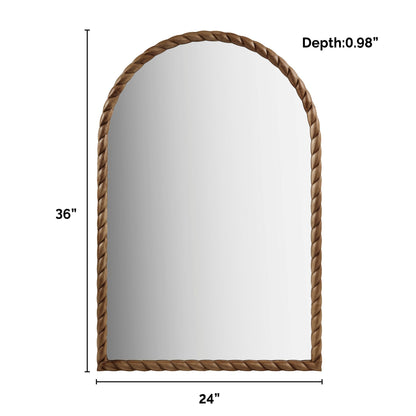 Montra Arched Braided Wood Wall Mirror