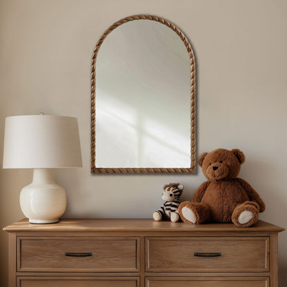 Montra Arched Braided Wood Wall Mirror