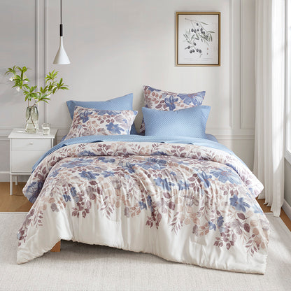 Luna Floral Comforter Set with Bed Sheets