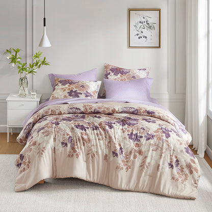 Luna Floral Comforter Set with Bed Sheets