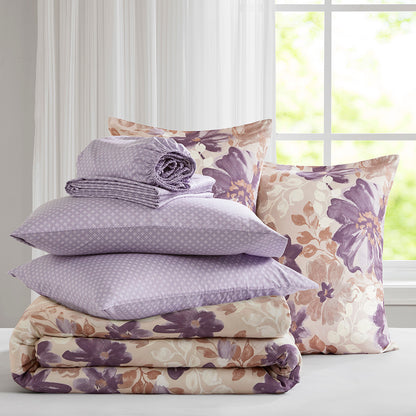 Luna Floral Comforter Set with Bed Sheets