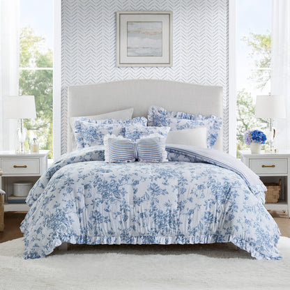 Adele 4 Pieces Comforter Set with Decorative Pillows