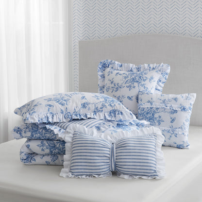 Adele 4 Pieces Comforter Set with Decorative Pillows
