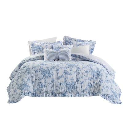 Adele 4 Pieces Comforter Set with Decorative Pillows