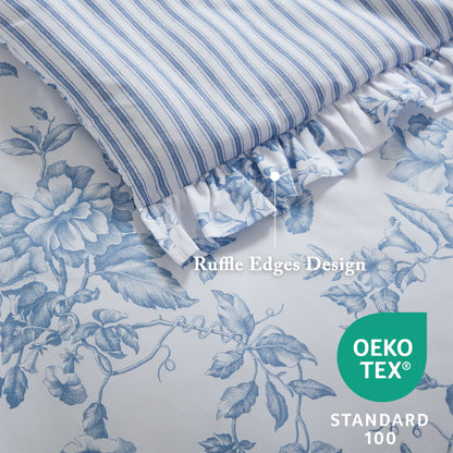 Adele 4 Pieces Comforter Set with Decorative Pillows