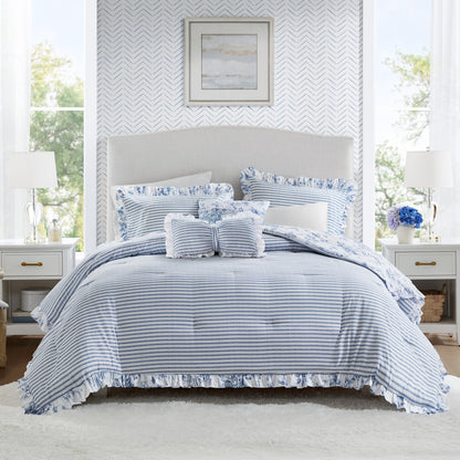 Adele 4 Pieces Comforter Set with Decorative Pillows