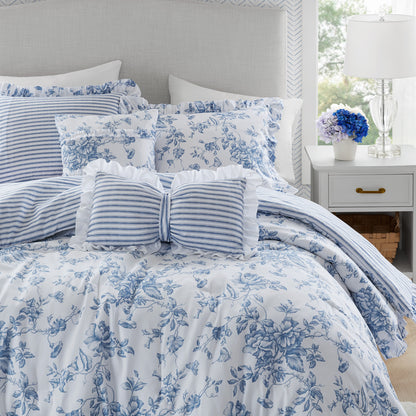 Adele 4 Pieces Comforter Set with Decorative Pillows