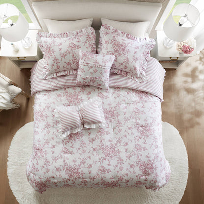 Adele 4 Pieces Comforter Set with Decorative Pillows