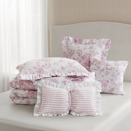 Adele 4 Pieces Comforter Set with Decorative Pillows