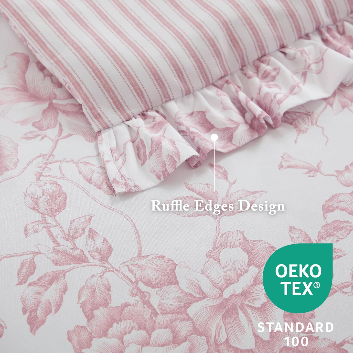 Adele 4 Pieces Comforter Set with Decorative Pillows
