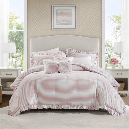 Adele 4 Pieces Comforter Set with Decorative Pillows