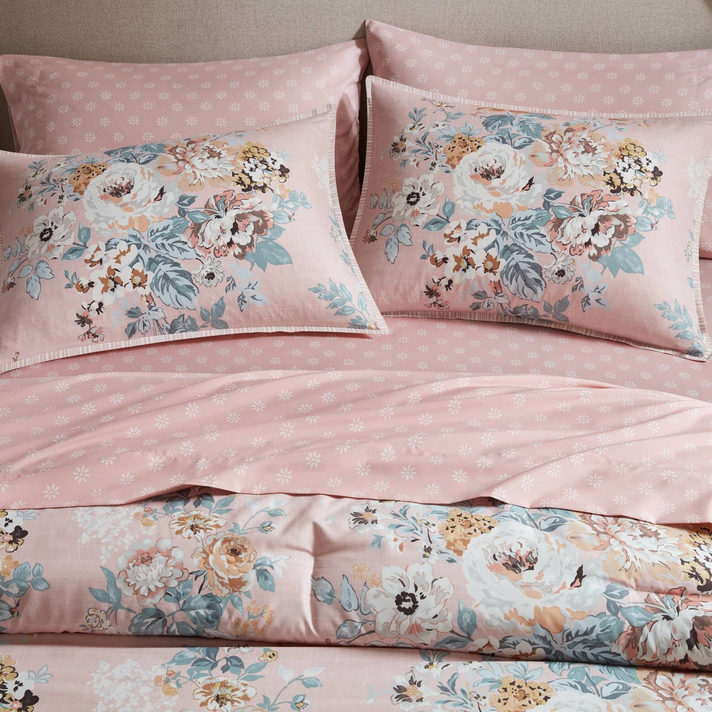 Heather 7 Piece Vintage-inspired Collection floral print