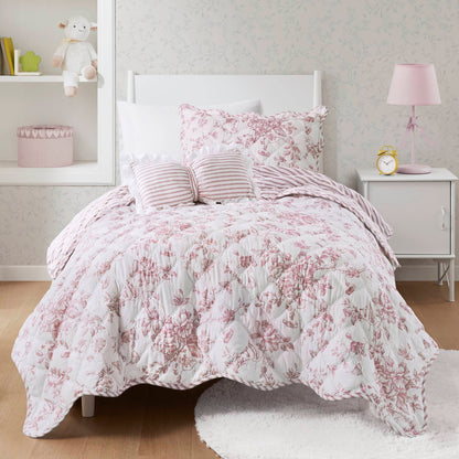 Adele 3 Pieces  Quilt Set with Decorative Pillow