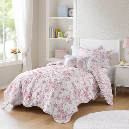 Adele 3 Pieces  Quilt Set with Decorative Pillow