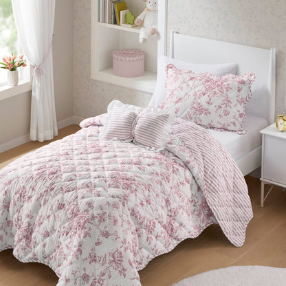 Adele 3 Pieces  Quilt Set with Decorative Pillow
