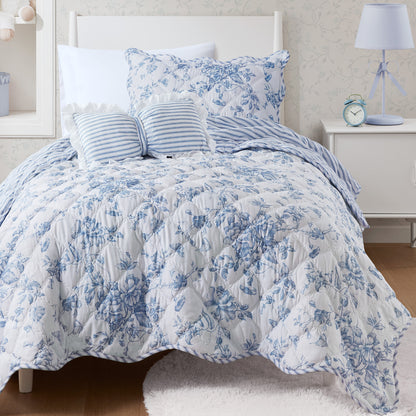 Adele 3 Pieces  Quilt Set with Decorative Pillow