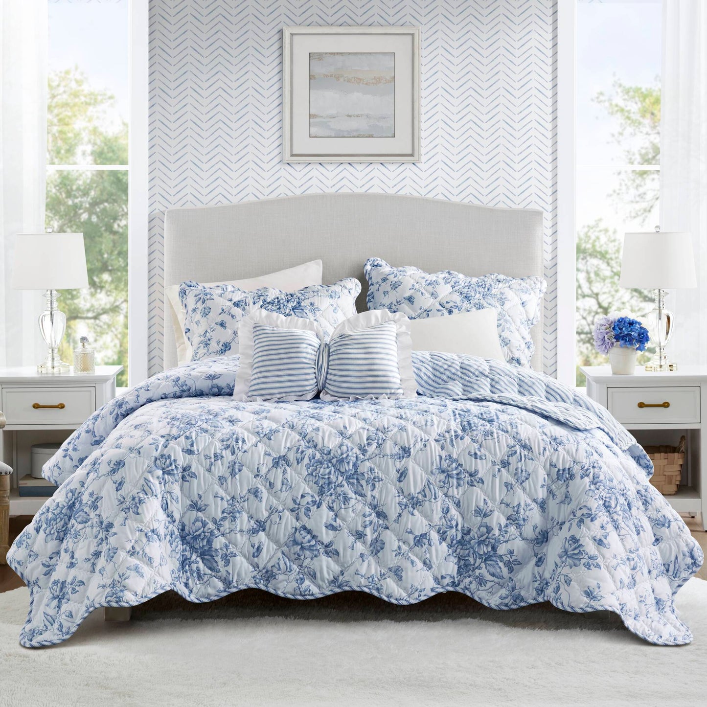 Adele 3 Pieces  Quilt Set with Decorative Pillow