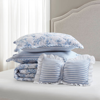 Adele 3 Pieces  Quilt Set with Decorative Pillow