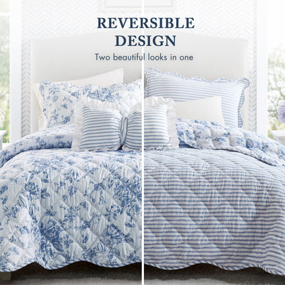 Adele 3 Pieces  Quilt Set with Decorative Pillow
