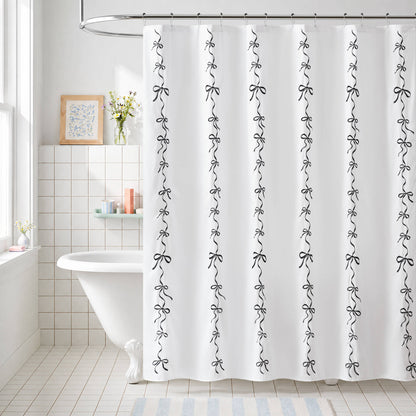 Addison Bowed Shower Curtain Set
